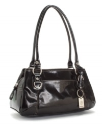 Giani Bernini's Glazed Leather purse features the organizational features you know and love in a chic satchel shape. Giani Bernini's Glazed Leather purse features the organizational features you know and love in a chic satchel shape.