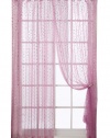 Beacon Looms Groovy 50-inch-by-84-inch Single Tab-Top Panel Sheer with Sequins, Fushia