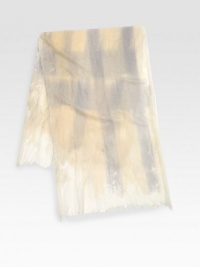 Lightweight wool blend in a muted, brushstroke pattern.23 X 7252% wool/28% nylon/20% linenHand washMade in Italy Lightweight wool blend in a muted, brushstroke pattern.23 X 7252% wool/28% nylon/20% linenHand washMade in Italy