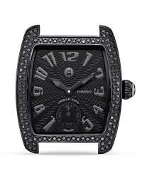 Michele brings its watches into downtown territory with sleek black diamond adornment not for the faint of heart. Michele brings its watches into downtown territory with sleek black diamond adornment not for the faint of heart.