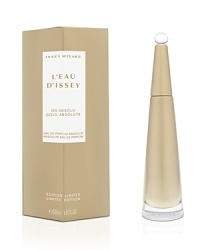 Issey Miyake presents a special holiday celebration: a new limited edition L'Eau d'Issey Eau De Parfum Absolue. Delicately encased in a chic gold bottle, this floral scent with an amber trail offers an exceptional level of sophistication.