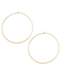 A classic touch. Studio Silver's endless hoop earrings, set in 18k gold over sterling silver, offer a timeless look that's quite elegant. Approximate diameter: 2-1/4 inches. A classic touch. Studio Silver's endless hoop earrings, set in 18k gold over sterling silver, offer a timeless look that's quite elegant. Approximate diameter: 2-1/4 inches.