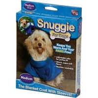Snuggie for Dogs Blue Colored Fleece Blanket Coat with Sleeves - Medium Snuggie for Dogs Blue Colored Fleece Blanket Coat with Sleeves - Medium
