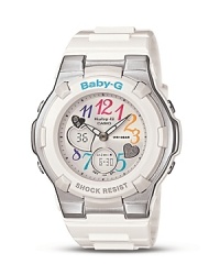 A bold, bright shock resistant Baby-G. A bold, bright shock resistant Baby-G.