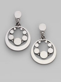 From the Dot Collection. This striking design of sterling silver circles is at once modern and classic.Sterling silver Length, about 1½ Width, about 1 Post and nut back Imported
