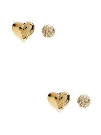GUESS Silver-Tone Logo Stud Earring Set, GOLD GUESS Silver-Tone Logo Stud Earring Set, GOLD