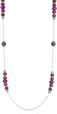 Nine West Recolor Light Silver-Tone 36 Pink Multi-Strand age Necklace