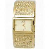 Armani Exchange Rhinestone Accents Champagne Dial Women's watch #AX4051 Armani Exchange Rhinestone Accents Champagne Dial Women's watch #AX4051