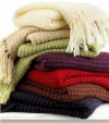 Martha Stewart Textured Yarn Blanket Throw 50 x 60 Navy