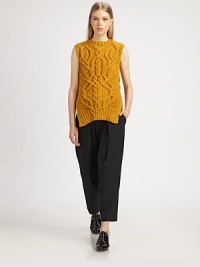 Finespun woven wool, tailored with crisp pleats in a cropped silhouette.Self waistbandZip flyFront pleatsBack welt pocketsInseam, about 27WoolDry cleanImportedModel shown is 5'9½ (176cm) wearing US size 4. Finespun woven wool, tailored with crisp pleats in a cropped silhouette.Self waistbandZip flyFront pleatsBack welt pocketsInseam, about 27WoolDry cleanImportedModel shown is 5'9½ (176cm) wearing US size 4.