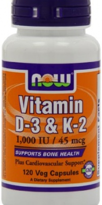 Now foods Vitamin D-3 & K-2 1000 IU/ K2 45mcg 120VC