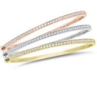 Studio 925 Circle of Fire Diamond Pave CZ 18k Yellow Gold Vermeil Sterling Silver Bangle Studio 925 Circle of Fire Diamond Pave CZ 18k Yellow Gold Vermeil Sterling Silver Bangle