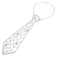 Perfect Gift - High Quality Glistening Flowery Tie-like Necklace with Silver Swarovski Crystals (2927) for Valentine day Gift Free Standard Shipment Clearance Perfect Gift - High Quality Glistening Flowery Tie-like Necklace with Silver Swarovski Crystals (2927) for Valentine day Gift Free Standard Shipment Clearance