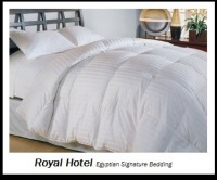 Royal Hotel's 1200 Thread Count California King Size Siberian Goose Down Comforter 100% Egyptian Cotton 1200 TC - 750FP - 50Oz - Stripe White