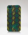 An iPhone case with a Tory Burch touch, styled in a serpentine motif for an exotic pop.