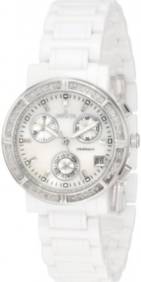 Invicta Women's 0727 Ceramic Chronograph Diamond Accented Mother of Pearl Ceramic Watch Invicta Women's 0727 Ceramic Chronograph Diamond Accented Mother of Pearl Ceramic Watch