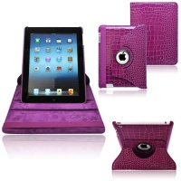 Ionic Rotating Stand Leather Case with SLEEP AND WAKE Function For Apple iPad 2, iPad 3, iPad 4, iPad 2nd, iPad 3rd, iPad 4th Generation Tablet AT&T Verizon 4G LTE (Purple) Ionic Rotating Stand Leather Case with SLEEP AND WAKE Function For Apple iPad 2, iPad 3, iPad 4, iPad 2nd, iPad 3rd, iPad 4th Generation Tablet AT&T Verizon 4G LTE (Purple)