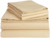 Pinzon Signature 190-Gram Cotton Velvet Flannel Queen Sheet Set, Chamois