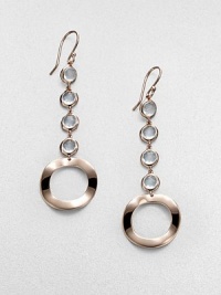 From the Lite Links Collection. A long and elegant style featuring faceted clear quartz stones and an open circle in a linear design in sterling silver and 18k gold, finished in the warm glow of 18k rose goldplating. Clear quartzSterling silver and 18k gold with 18k rose goldplatingDrop, about 2.7Hook backImported From the Lite Links Collection. A long and elegant style featuring faceted clear quartz stones and an open circle in a linear design in sterling silver and 18k gold, finished in the warm glow of 18k rose goldplating. Clear quartzSterling silver and 18k gold with 18k rose goldplatingDrop, about 2.7Hook backImported