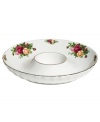 Since 1962, the Old Country Roses collection has graced tables with fresh blooms. From Royal Albert dinnerware, the dishes have sprays of colorful English roses that flourish today, garnishing this elegant chip and dip for tortilla chips, guacamole and other perennial favorites. Accented with 22-karat gold.