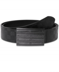 Buckle up. Take the fast lane to sophistication with this textured belt from American Rag. Buckle up. Take the fast lane to sophistication with this textured belt from American Rag.