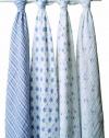 aden + anais Classic Muslin Swaddle Blanket 4 Pack, Prince Charming