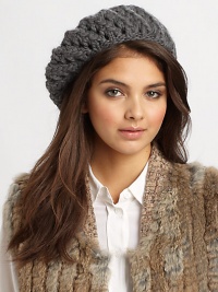 Openwork cable stitch in a chunky wool knit defines this cold-weather staple.WoolOne size fits mostSpecialist dry cleanImported Openwork cable stitch in a chunky wool knit defines this cold-weather staple.WoolOne size fits mostSpecialist dry cleanImported