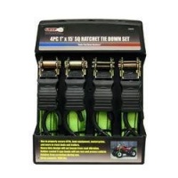 Grip 4 Piece 1-Inch x 15-Foot Ratchet Tie Down Set Grip 4 Piece 1-Inch x 15-Foot Ratchet Tie Down Set