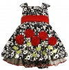 Bonnie Baby Baby-Girls Newborn Bonaz Roses On Empire Waist Dress