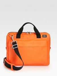 Rubberized for extra protection, this coated canvas adds extra durability to this brief for everyday wear.Double top handlesAdjustable, removable shoulder strapExterior zip pocketInterior zip, slip pocketsCoated canvas13W x 16H x 3DImported Rubberized for extra protection, this coated canvas adds extra durability to this brief for everyday wear.Double top handlesAdjustable, removable shoulder strapExterior zip pocketInterior zip, slip pocketsCoated canvas13W x 16H x 3DImported