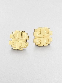 A classic, goldplated style from an iconic brand.16K goldplated brassSize, about ½Post backMade in USA A classic, goldplated style from an iconic brand.16K goldplated brassSize, about ½Post backMade in USA