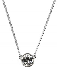 Simple sparkle. Givenchy's imitation rhodium-plated mixed metal necklace features the prettiest crystal glass pendant. Approximate length: 16 inches + 2-inch extender. Approximate drop: 3/8 inch. Simple sparkle. Givenchy's imitation rhodium-plated mixed metal necklace features the prettiest crystal glass pendant. Approximate length: 16 inches + 2-inch extender. Approximate drop: 3/8 inch.