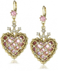 Betsey Johnson Iconic Love Bird Heart Drop Earrings Betsey Johnson Iconic Love Bird Heart Drop Earrings