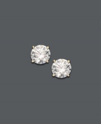 Give the gift of timeless style! These stunning stud earrings feature round-cut, certified diamonds (1/2 ct. t.w.) that shine in a 14k gold post setting. Approximate diameter: 3-2/10 mm. Give the gift of timeless style! These stunning stud earrings feature round-cut, certified diamonds (1/2 ct. t.w.) that shine in a 14k gold post setting. Approximate diameter: 3-2/10 mm.