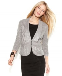 Who knew a jacket could be so all-out glam? INC's sequined blazer makes any outfit sparkle! Who knew a jacket could be so all-out glam? INC's sequined blazer makes any outfit sparkle!
