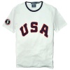 Polo Ralph Lauren Men's Custom Fit USA Olympic Team Ringer T-Shirt, White, M