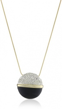 Anne Klein Caelestia Gold-Tone Jet and Crystal 16 Pendant Necklace Anne Klein Caelestia Gold-Tone Jet and Crystal 16 Pendant Necklace