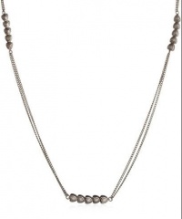 Jessica Simpson Worn Silver-Tone Stationed Heart Necklace Jessica Simpson Worn Silver-Tone Stationed Heart Necklace
