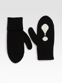 Make a statement without saying a word in these wool punctuation mittens.Merino Wool7 longHand washImported Make a statement without saying a word in these wool punctuation mittens.Merino Wool7 longHand washImported
