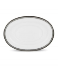 Metropolitan sensibility and modern design combine in Lenox's understated white bone china collection of dinnerware and dishes. Platinum gild along the edge is enhanced by a clean, platinum geometric pattern reminiscent of architectural details Metropolitan sensibility and modern design combine in Lenox's understated white bone china collection of dinnerware and dishes. Platinum gild along the edge is enhanced by a clean, platinum geometric pattern reminiscent of architectural details