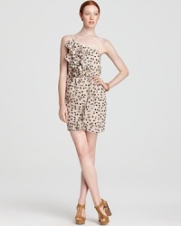 Everyone will spot you in this BCBGeneration polka dot dress, cut in a one-shoulder silhouette with a ruffled skirt for playful flair. The party confection of the season, it's fabulous with sandals and color-pop accents. Everyone will spot you in this BCBGeneration polka dot dress, cut in a one-shoulder silhouette with a ruffled skirt for playful flair. The party confection of the season, it's fabulous with sandals and color-pop accents.