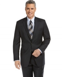 Contrast pinstripes add sleek, modern style to this timeless navy blazer from Lauren Ralph Lauren. Contrast pinstripes add sleek, modern style to this timeless navy blazer from Lauren Ralph Lauren.