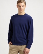 A classic crewneck pullover silhouette, rendered in warm, finespun wool.CrewneckLong sleevesRib-knit cuffs and hemAbout 28 from shoulder to hemWoolHand washImported