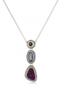 Judith Jack Moorea Sterling Silver, Quartz and Druzy Drop Pendant Necklace Judith Jack Moorea Sterling Silver, Quartz and Druzy Drop Pendant Necklace