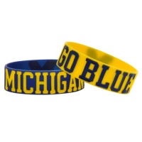 NCAA Michigan Bulky Bandz Bracelet 2-Pack NCAA Michigan Bulky Bandz Bracelet 2-Pack