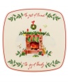 A holly motif drawn from the classic Holiday dinnerware pattern combined with colorful new depictions of the Christmas season makes the Holiday Illustrations trivet a festive addition to any table. Adorned with the gift of friends, the joy of family.