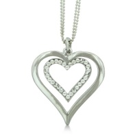 Double Heart Swarovski Crystal Necklace