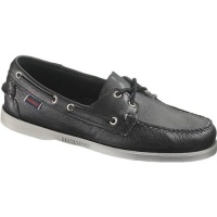 Sebago Docksides Mens Size 11 Black/Grey Leather Boat Shoes Sebago Docksides Mens Size 11 Black/Grey Leather Boat Shoes