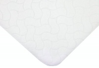 American Baby Company Portable/Mini Crib Waterproof Embossed Quilt-like Flat Sheeting Pad, White