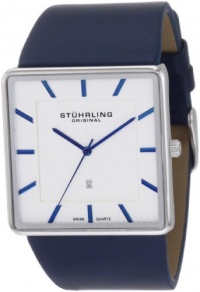 Stuhrling Original Men's 342.3315C2 Classic Ascot Saratoga Swiss Quartz Ultra Slim Date Blue Leather Strap Watch Stuhrling Original Men's 342.3315C2 Classic Ascot Saratoga Swiss Quartz Ultra Slim Date Blue Leather Strap Watch